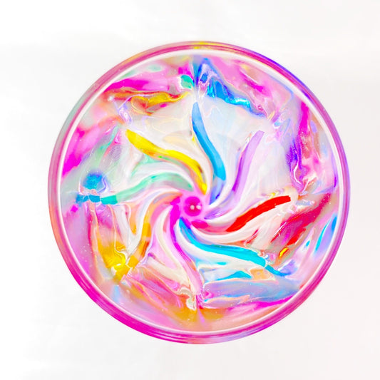 Pink Stem Trix Venetian Glass Champagne Flute - Handmade in Italy, Colorful Murano Glass