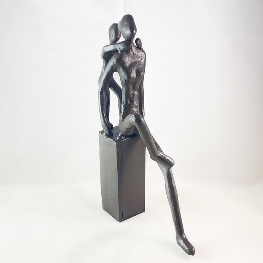 Playfulness Mother and Child Iron Sculpture - Unique Home Decor