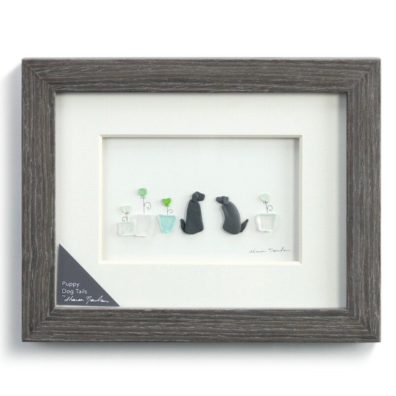 Puppy Dog Tails, Sharon Nowlan Pebble Art