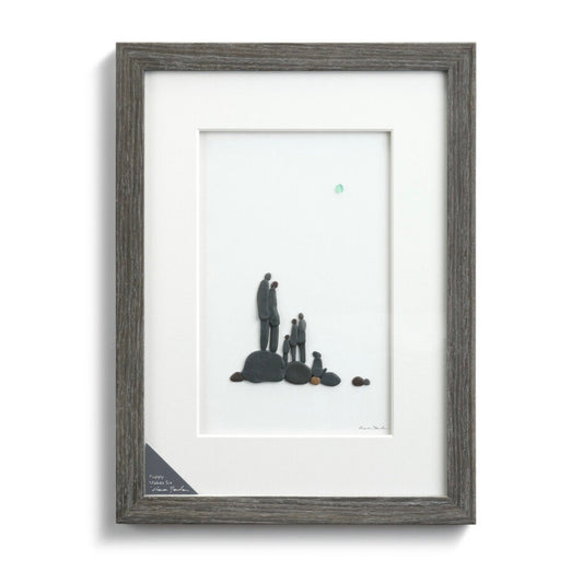 Puppy Makes Six, Sharon Nowlan Pebble Art