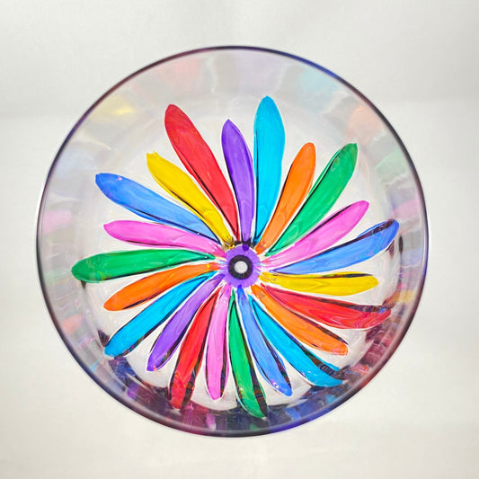 Purple Stem Incanto Venetian Glass Wine Glass - Handmade in Italy, Colorful Murano Glass