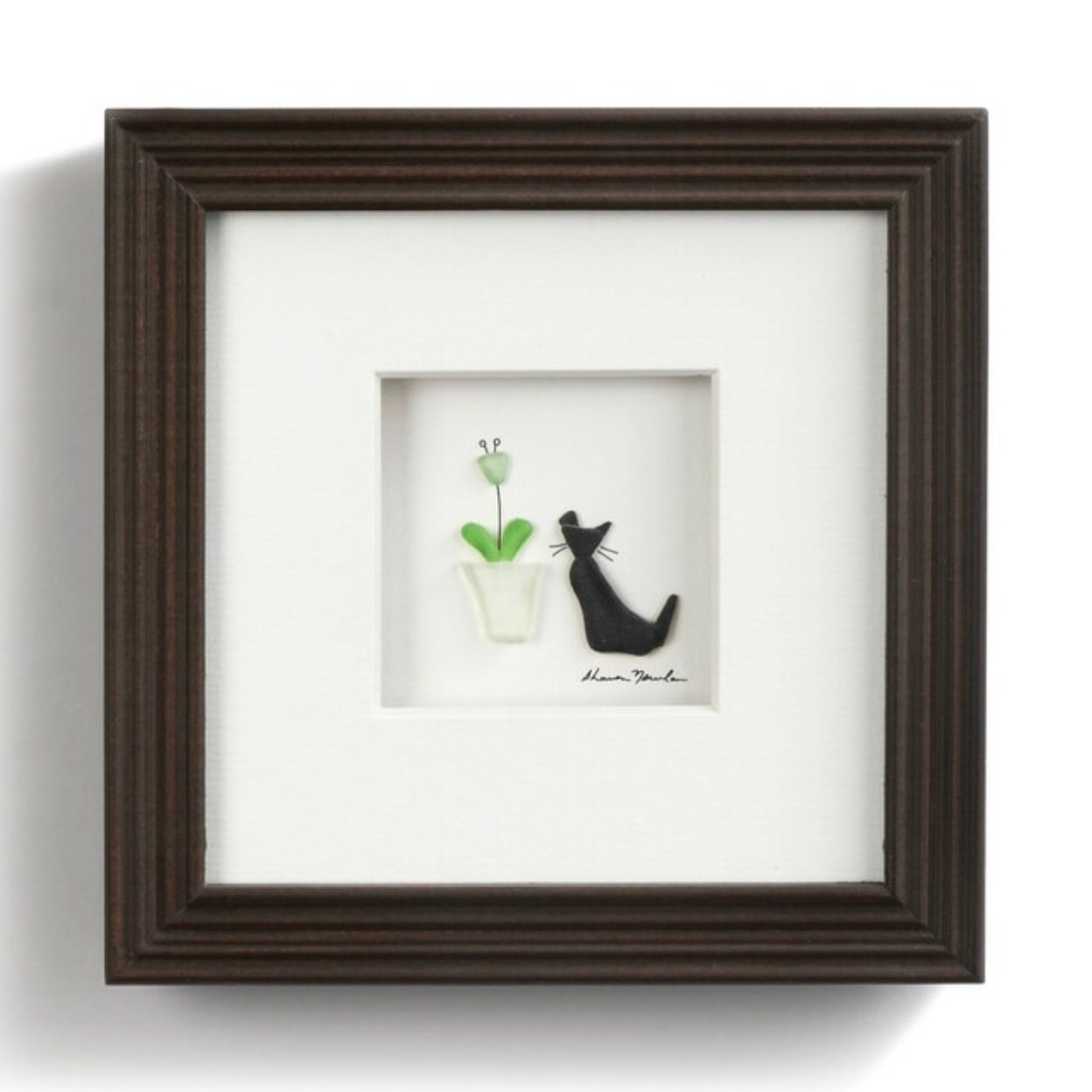 Purrfect Petals, Sharon Nowlan Pebble Art