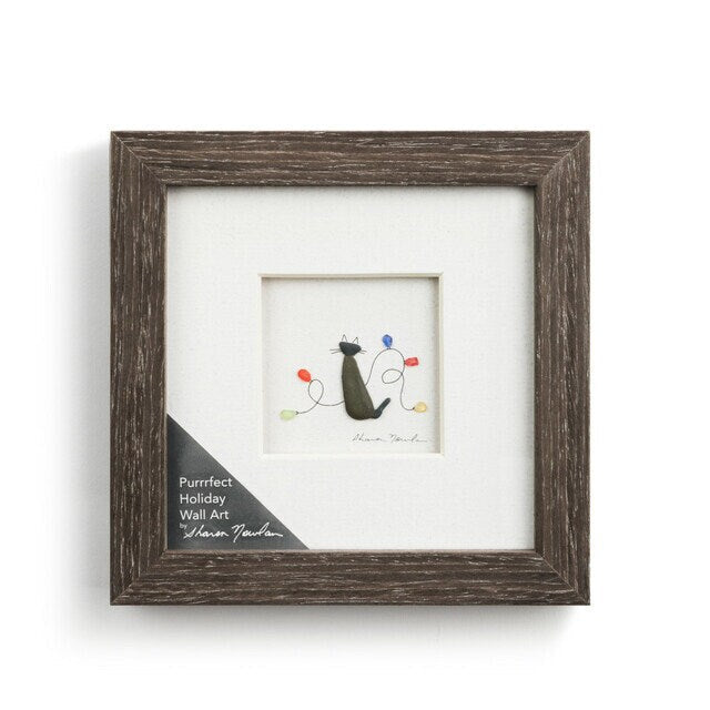Purrrfect Holiday, Sharon Nowlan Pebble Art