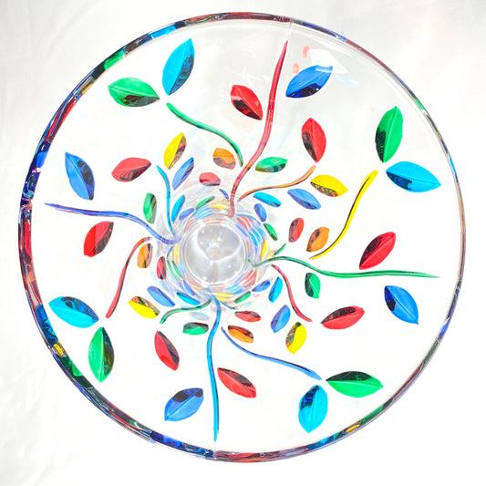 Rainbow Venetian Glass Tree of Life Vase - Handmade in Italy, Colorful Murano Glass