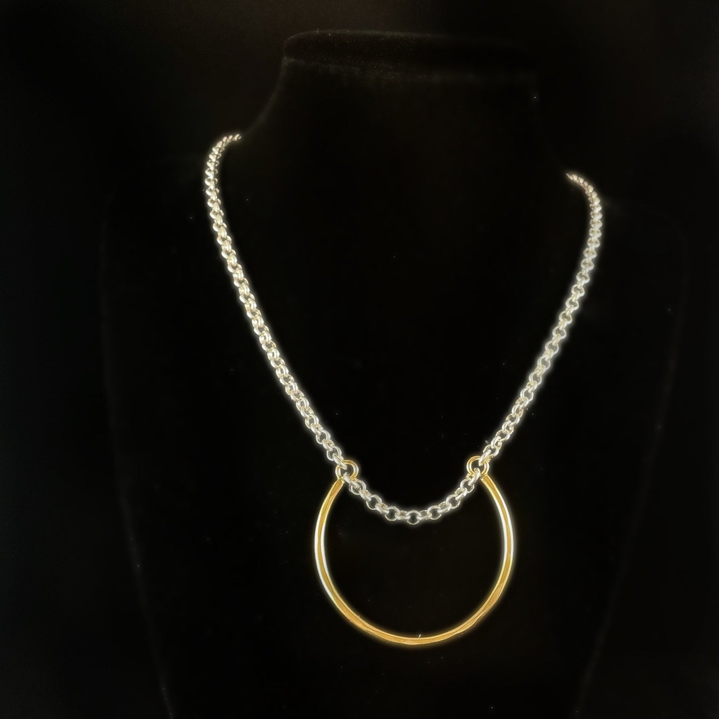 Handmade Circle Pendant Necklace, Made in USA