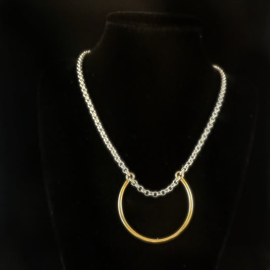 Handmade Circle Pendant Necklace, Made in USA