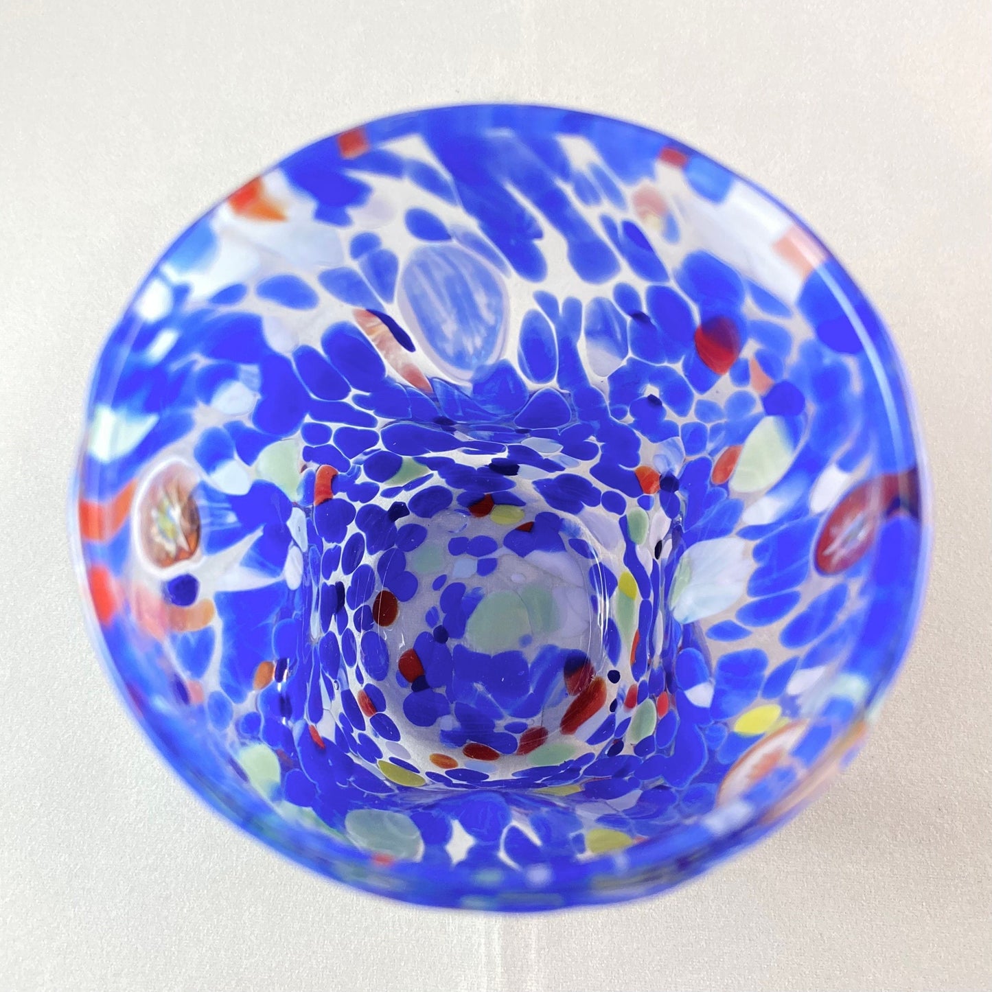 Royal Blue Venetian Glass Drinking Glass- Handmade in Italy, Colorful Murano Glass