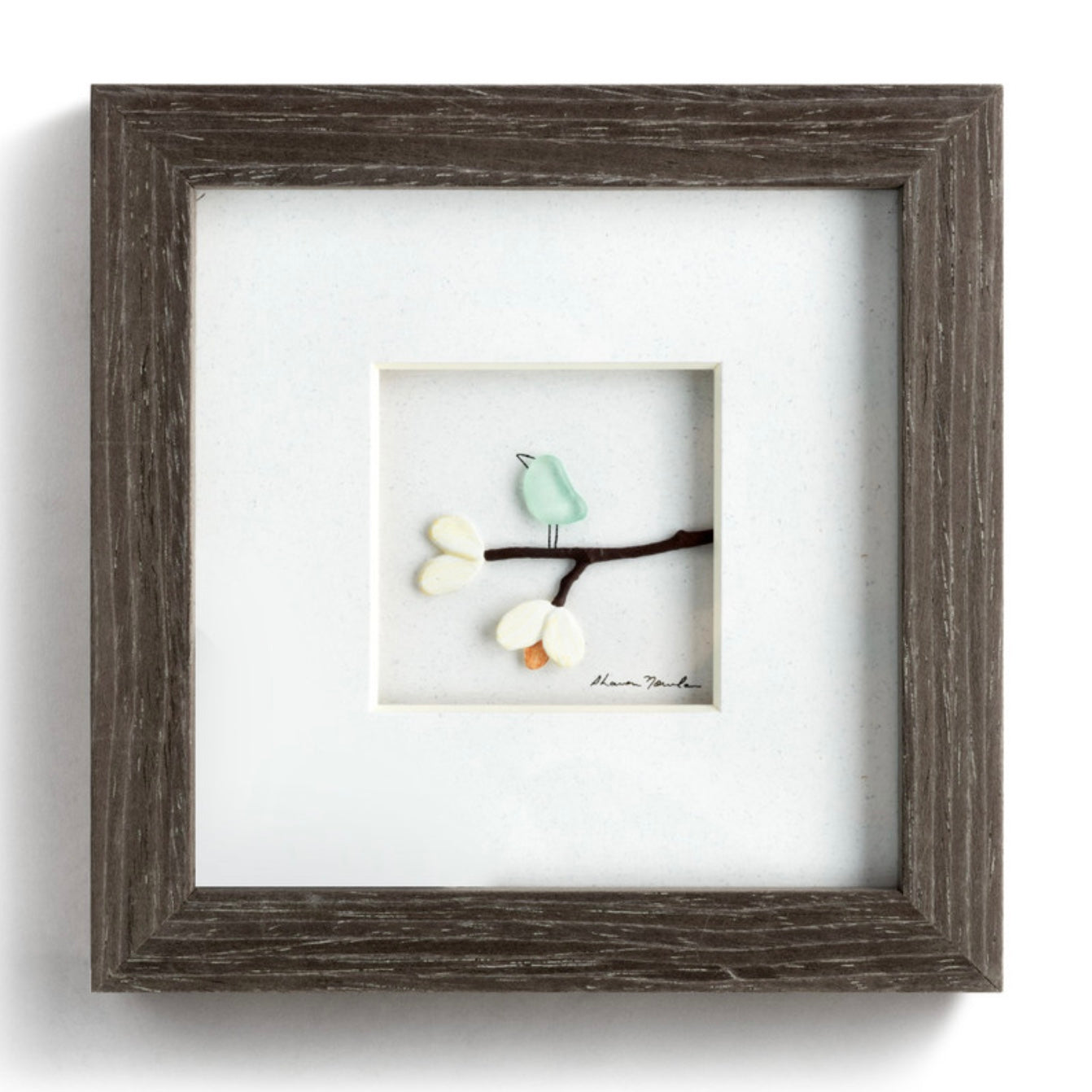 Serenity Sharon Nowlan Pebble Art - Gray