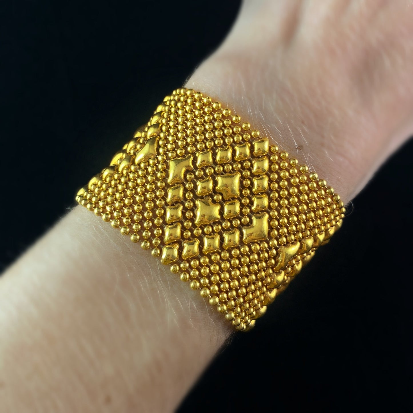 SG Liquid Metal Bracelet - 1.5 inch Wide Gold