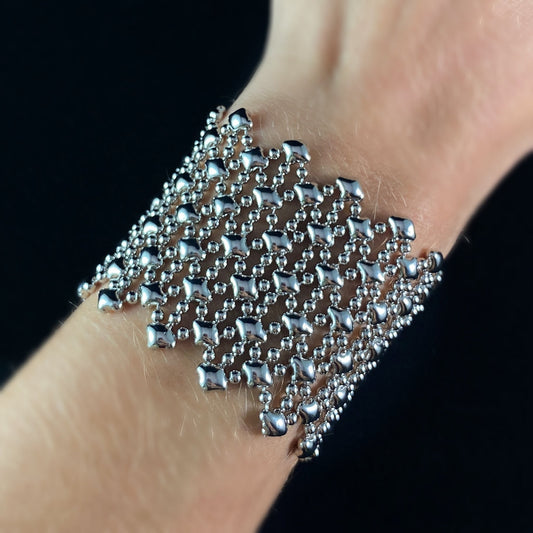 SG Liquid Metal Bracelet - 1 7/8 inch Wide Silver