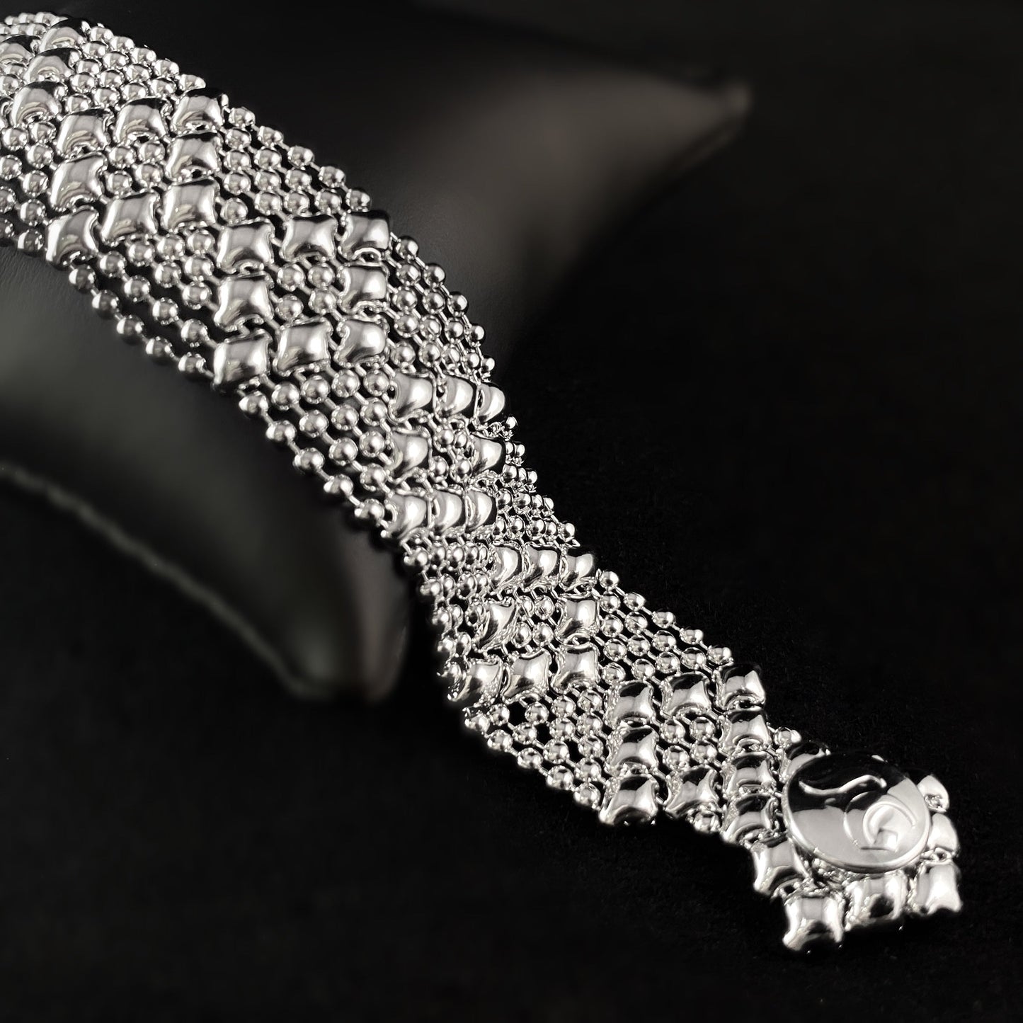 SG Liquid Metal Bracelet - 1 inch Wide Silver