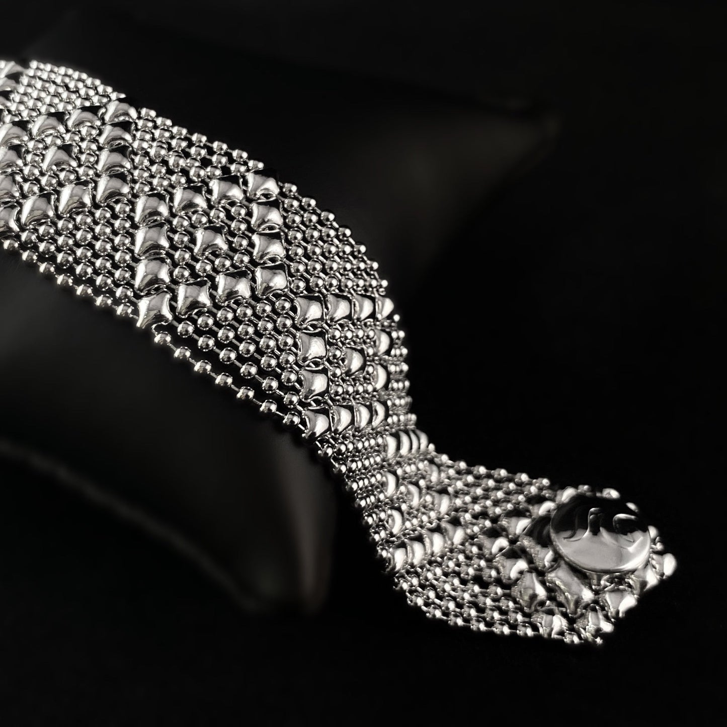 SG Liquid Metal Bracelet - 1 inch Wide Silver