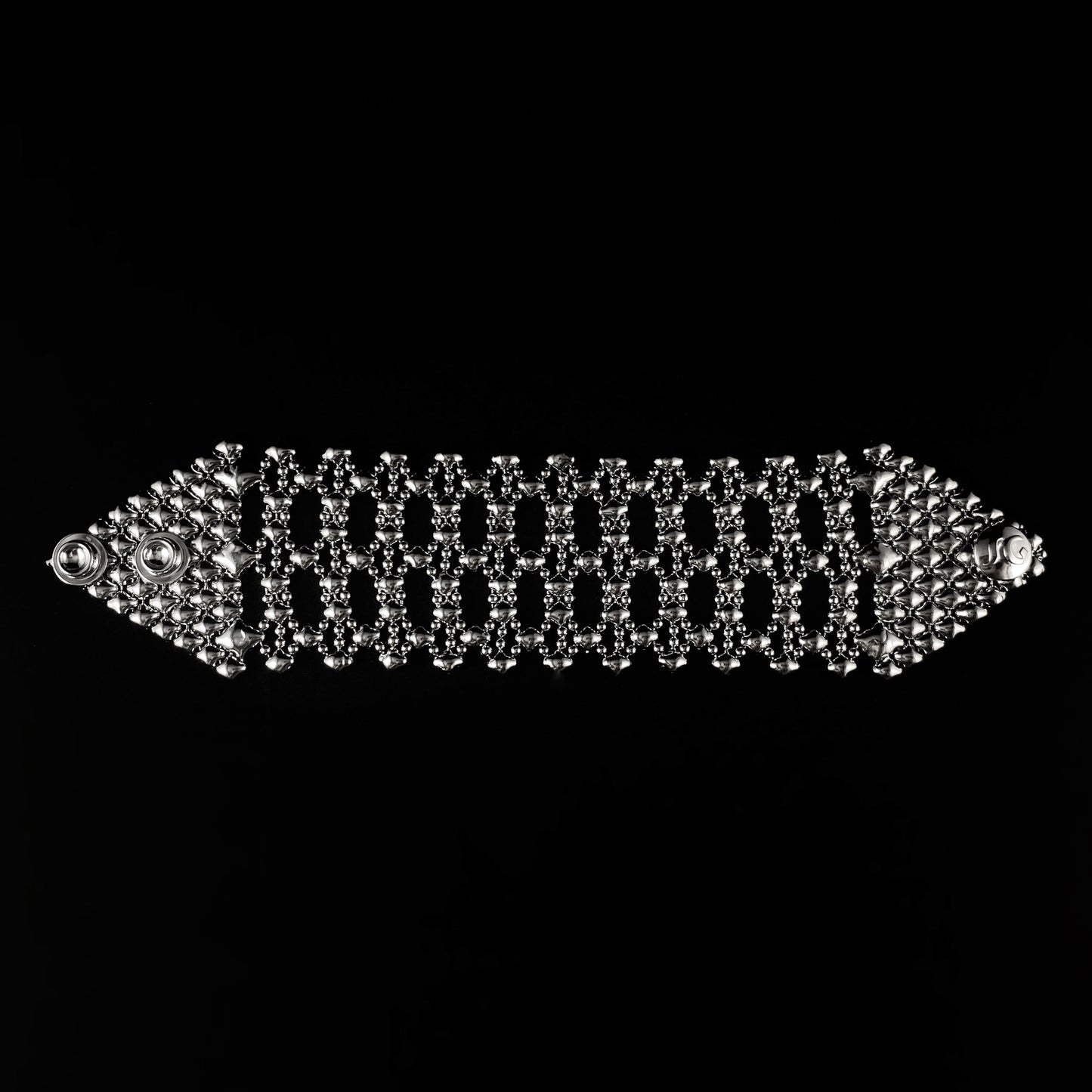 SG Liquid Metal Bracelet - 2 inch Wide Silver with Cutout