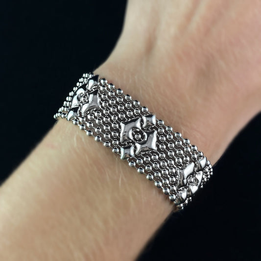 SG Liquid Metal Bracelet -.75 inch Wide Silver