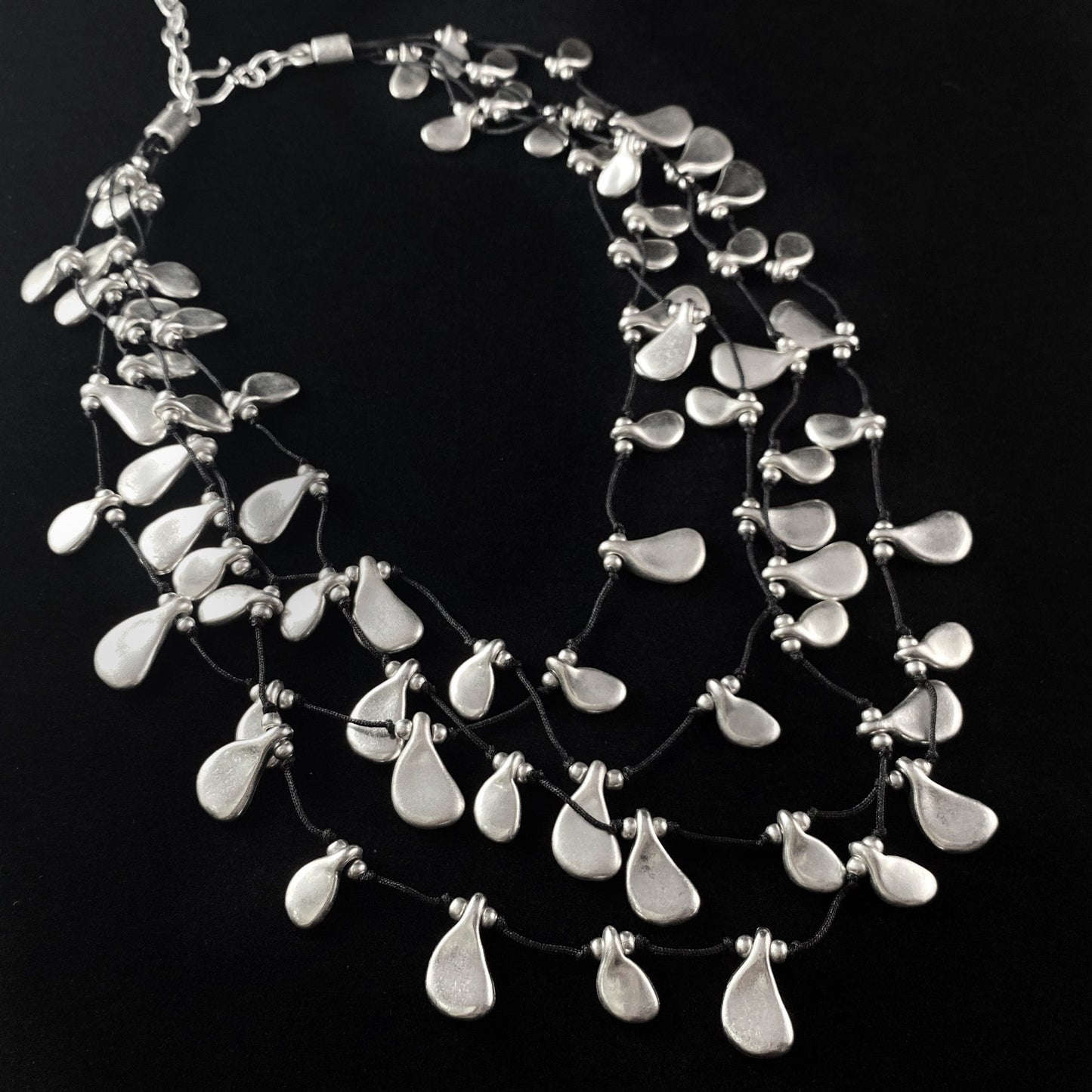 Silver Statement Necklace, Handmade, Nickel Free