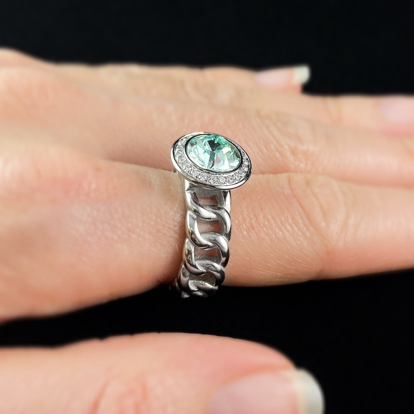 Size 7 Liberi Ring Base Silver - Interchangeable QUDO Ring