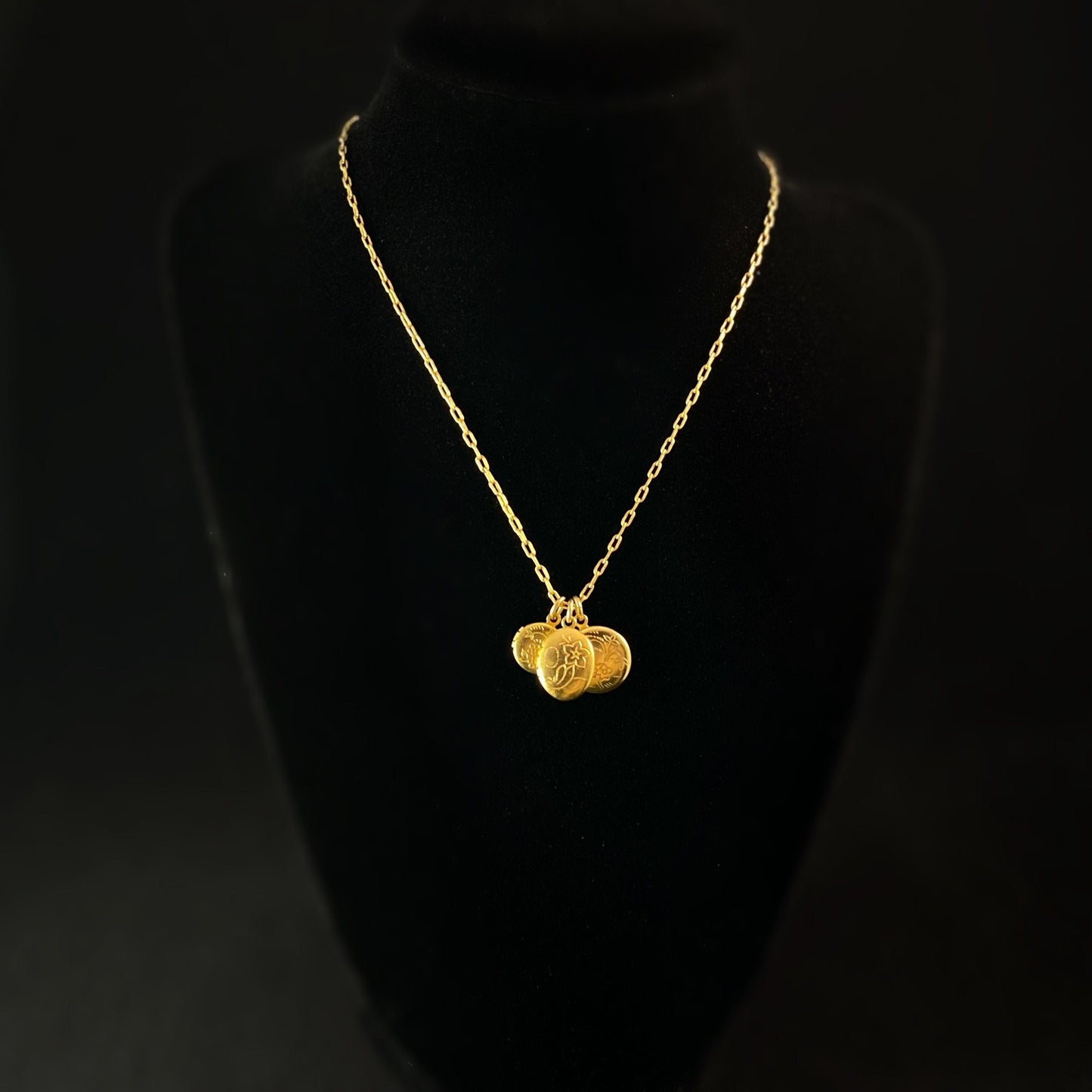 Small Gold Locket Necklace - La Vie Parisienne by Catherine Popesco