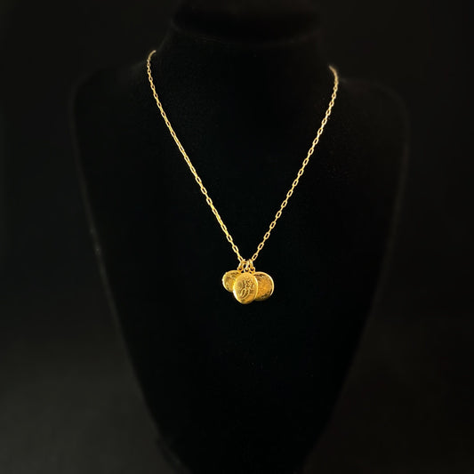 Small Gold Locket Necklace - La Vie Parisienne by Catherine Popesco