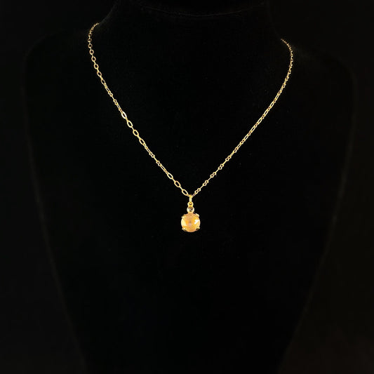 Small Round Cut Swarovski Crystal Pendant Necklace, Orange/Purple - La Vie Parisienne by Catherine Popesco