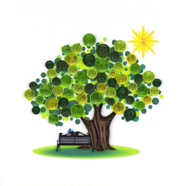 Summer Tree - Framed Quilling Artwork