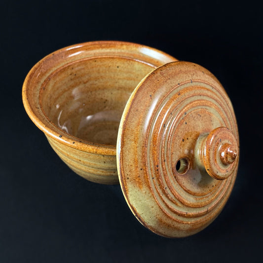 Tan Ceramic Egg Cooker - Handmade Handcrafted Pottery Made in America