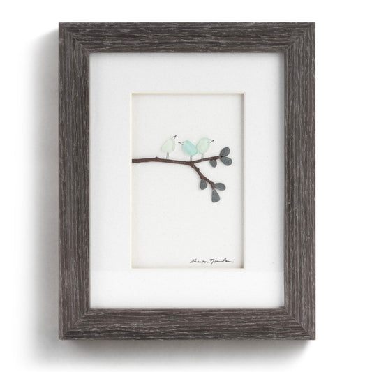 Three of a Kind Sharon Nowlan Pebble Art - Gray