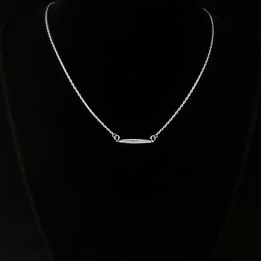 Tiny Silver and Crystal Necklace - La Vie Parisienne by Catherine Popesco