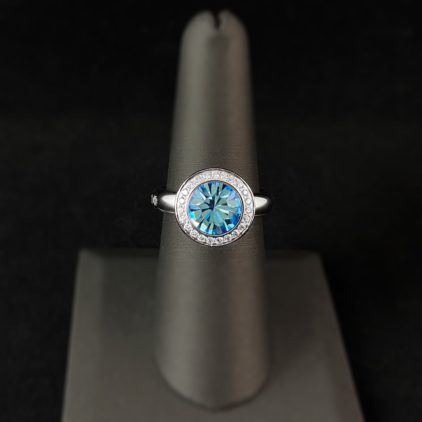 Tondo Deluxe 13mm Silver - Aquamarine Interchangeable QUDO