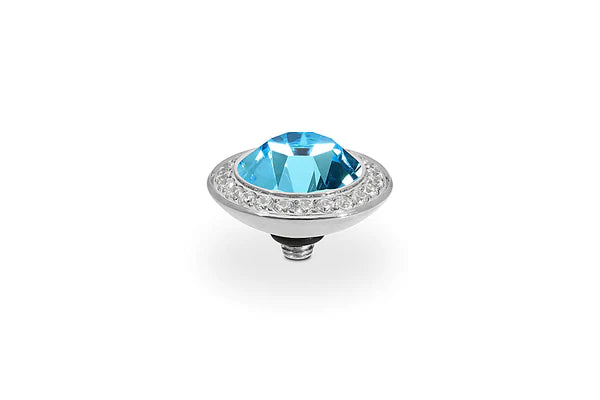Tondo Deluxe 13mm Silver - Aquamarine Interchangeable QUDO