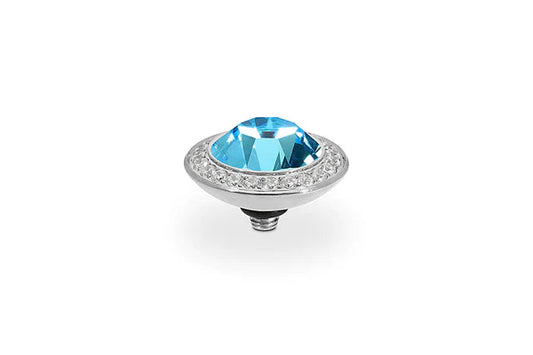 Tondo Deluxe 13mm Silver - Aquamarine Interchangeable QUDO