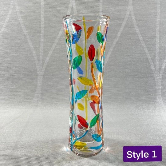 Colorful Glass Bud Vase