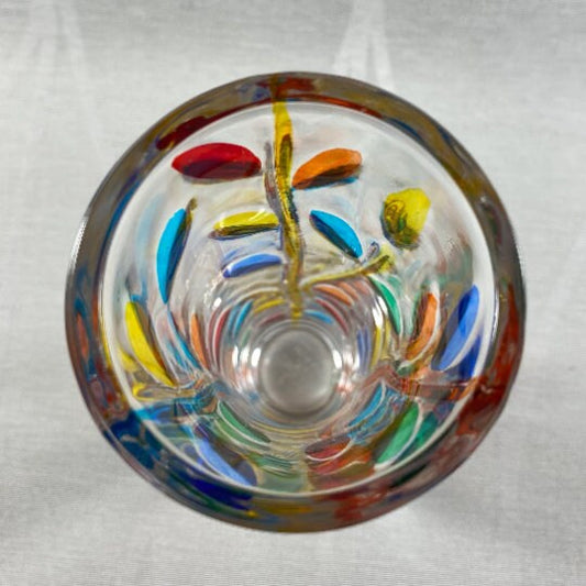 Tree of Life Venetian Glass Vase - Handmade in Italy, Colorful Murano Glass Vase