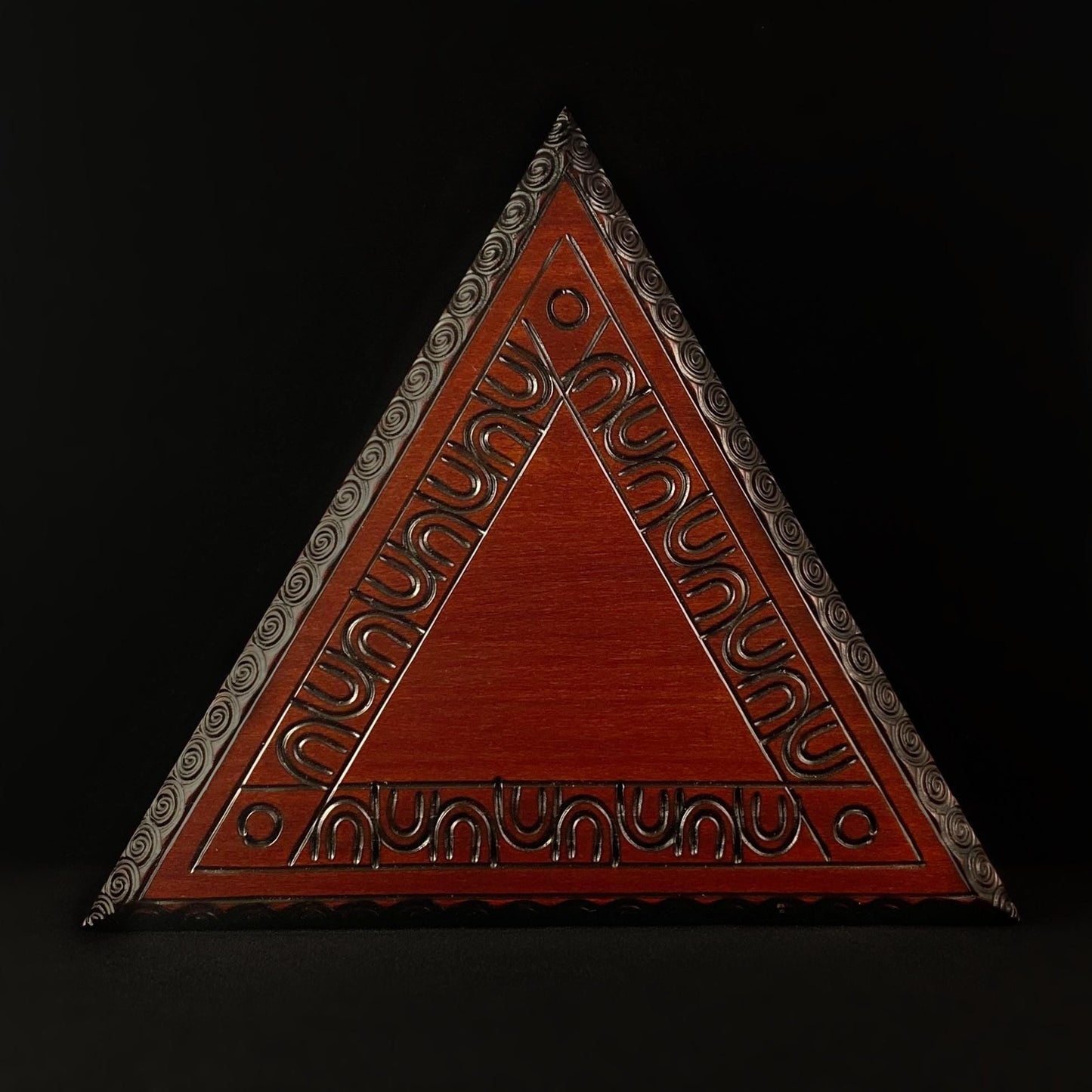 Triangular Jewelry Box, Handmade Hinged Wooden Treasure Box