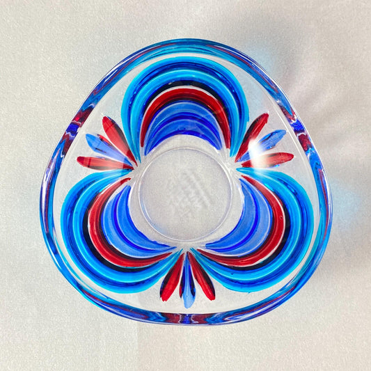 Venetian Glass Aurea Votive Holder/Dish - Handmade in Italy, Colorful Murano Glass