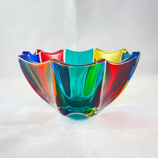 Venetian Glass Calypso Votive Holder - Handmade in Italy, Colorful Murano Glass