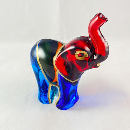 Venetian Glass Elephant - Handmade in Italy, Colorful Murano Glass