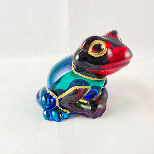 Venetian Glass Frog - Handmade in Italy, Colorful Murano Glass