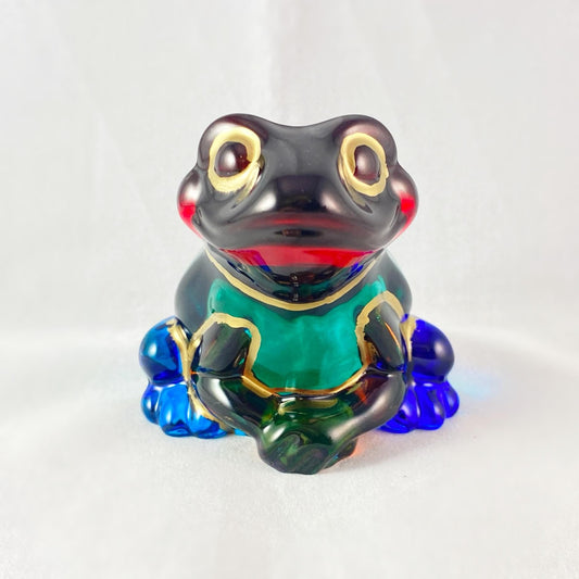 Venetian Glass Frog - Handmade in Italy, Colorful Murano Glass