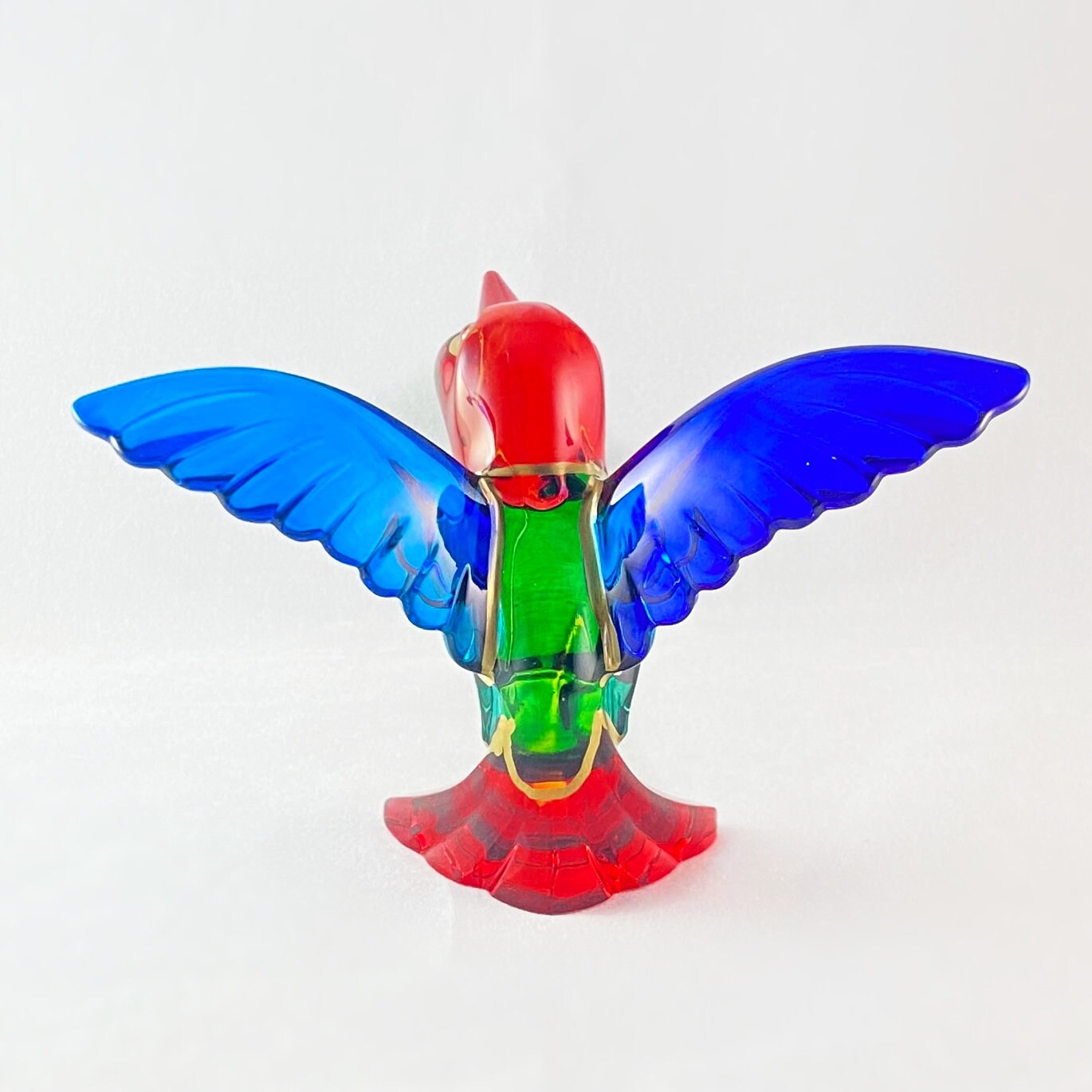 Venetian Glass Hummingbird - Handmade in Italy, Colorful Murano Glass