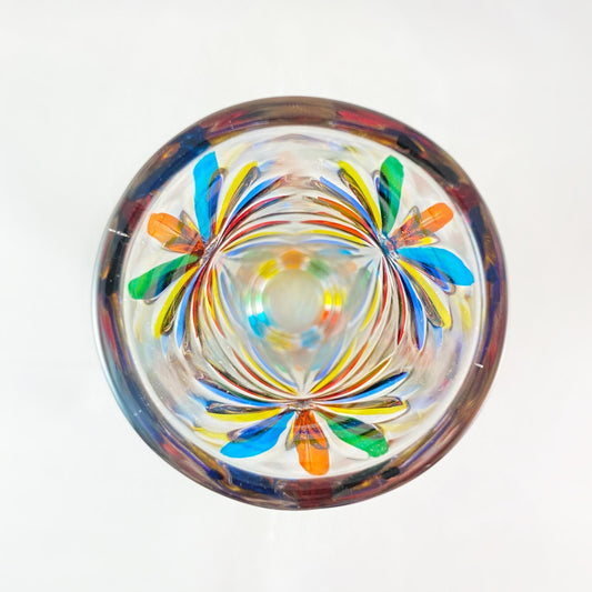Venetian Glass Oasis Bud Vase - Handmade in Italy, Colorful Murano Glass Vase