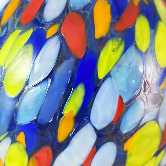 Venetian Glass Ornament, Blue - Handmade in Italy, Colorful Murano Glass
