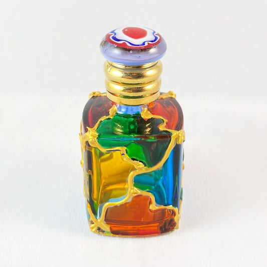 Venetian Glass Perfume Bottle - Handmade in Italy, Colorful Murano Glass