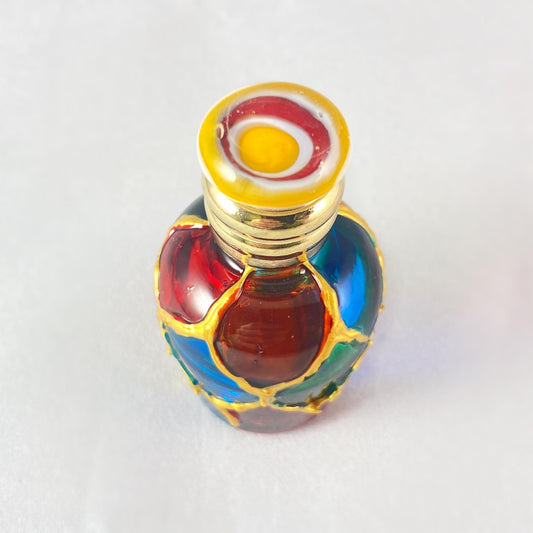 Venetian Glass Perfume Bottle - Handmade in Italy, Colorful Murano Glass