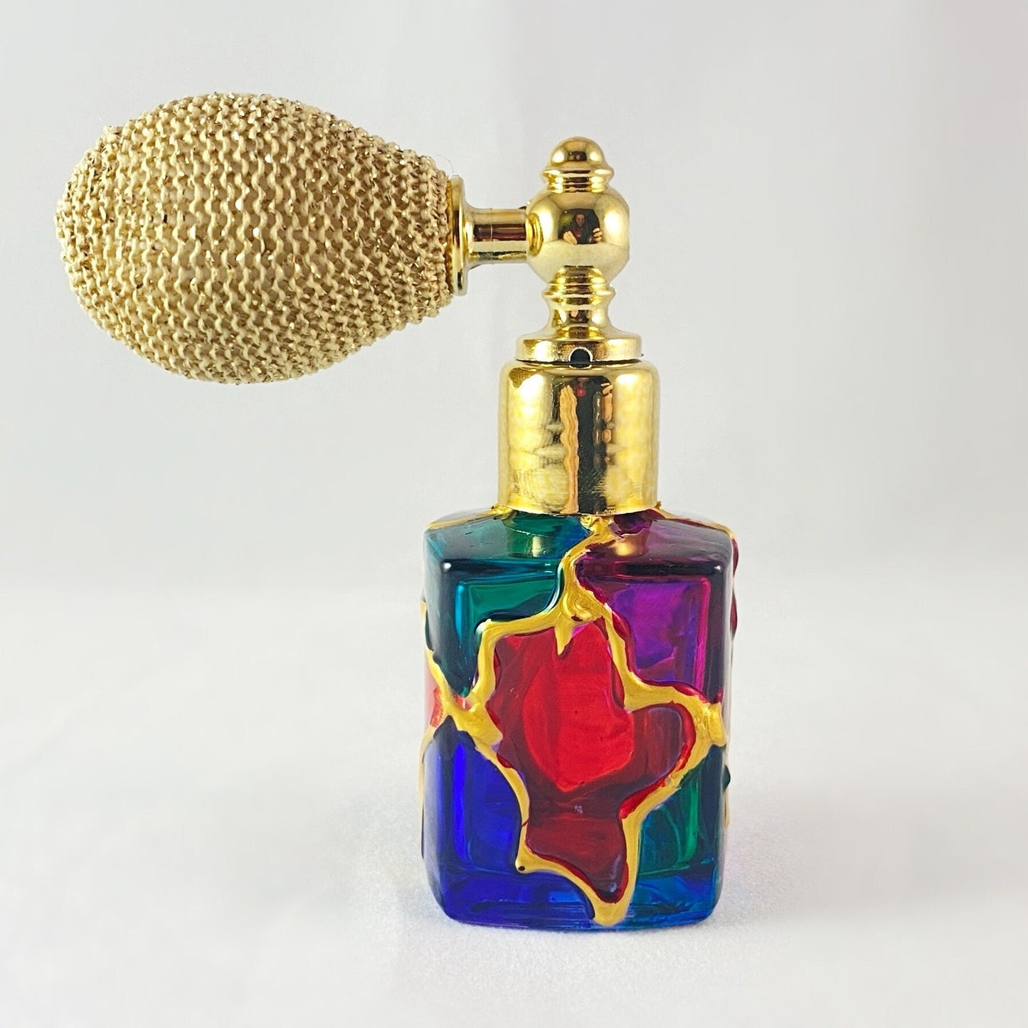 Venetian Glass Perfume Spray Bottle - Handmade in Italy, Colorful Murano Glass