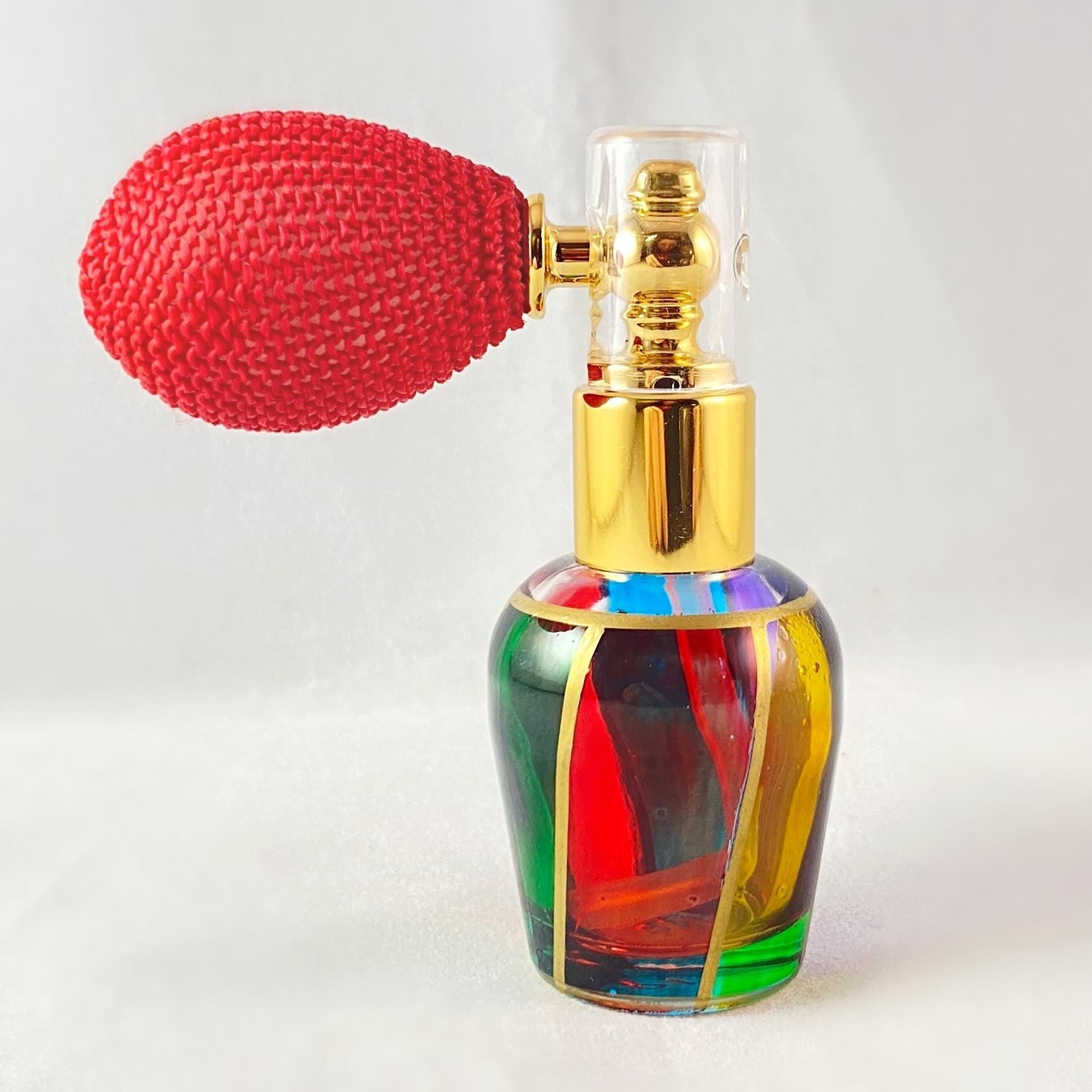 Venetian Glass Perfume Spray Bottle - Handmade in Italy, Colorful Murano Glass
