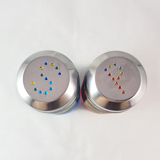 Venetian Glass Salt and Pepper Shakers - Handmade in Italy, Colorful Murano Glass