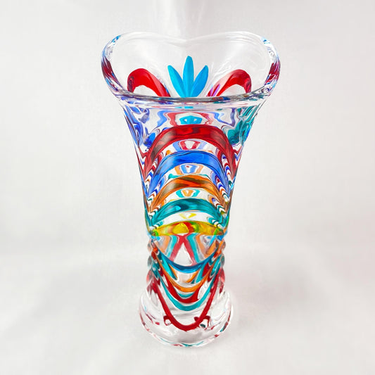 Venetian Glass Sole Bud Vase - Handmade in Italy, Colorful Murano Glass