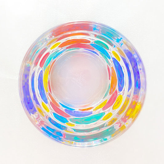 Venetian Glass Sound Whiskey Tumbler - Handmade in Italy, Colorful Murano Glass