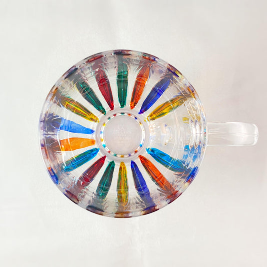 Venetian Glass Timeless Mug - Handmade in Italy, Colorful Murano Glass