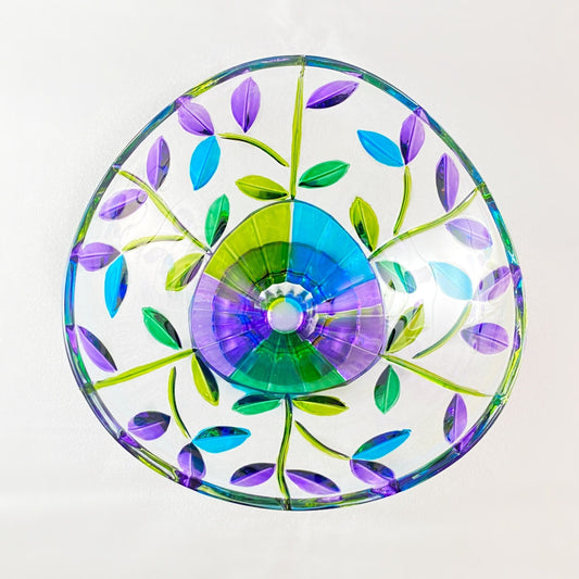 Venetian Glass Tree of Life Dish - Handmade in Italy, Colorful Murano Glass Bowl